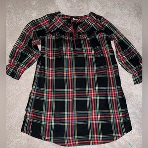 Gently worn Crew Cuts flannel tartan nightgown